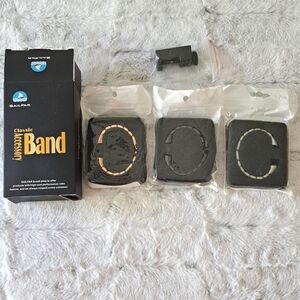 Fitbit Alta metal band silver rose gold black adjustable link band.